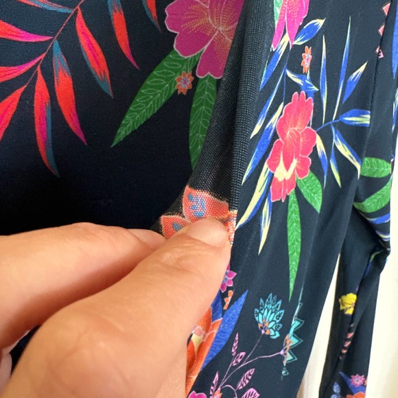 REVOLVE Floral Midi Dress - Black and Pink - Picture 11 of 11